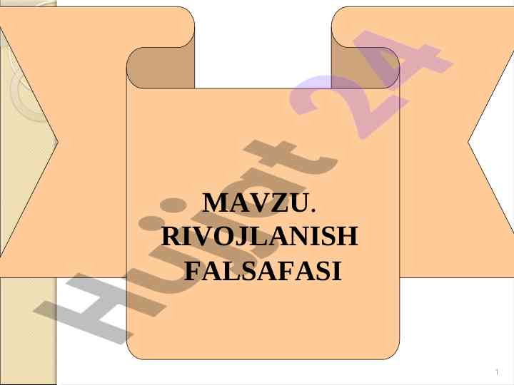 Rivojlanish falsafasi va qonun tushunchasi