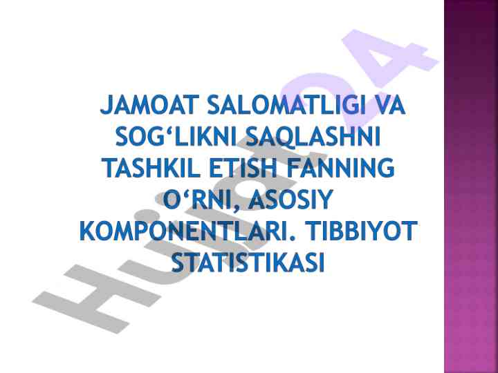 Statistik va sotsiologik usullar kirishi