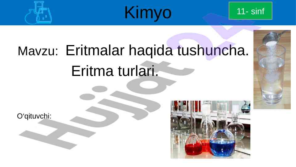 Eritmalar haqida tushuncha va turlari