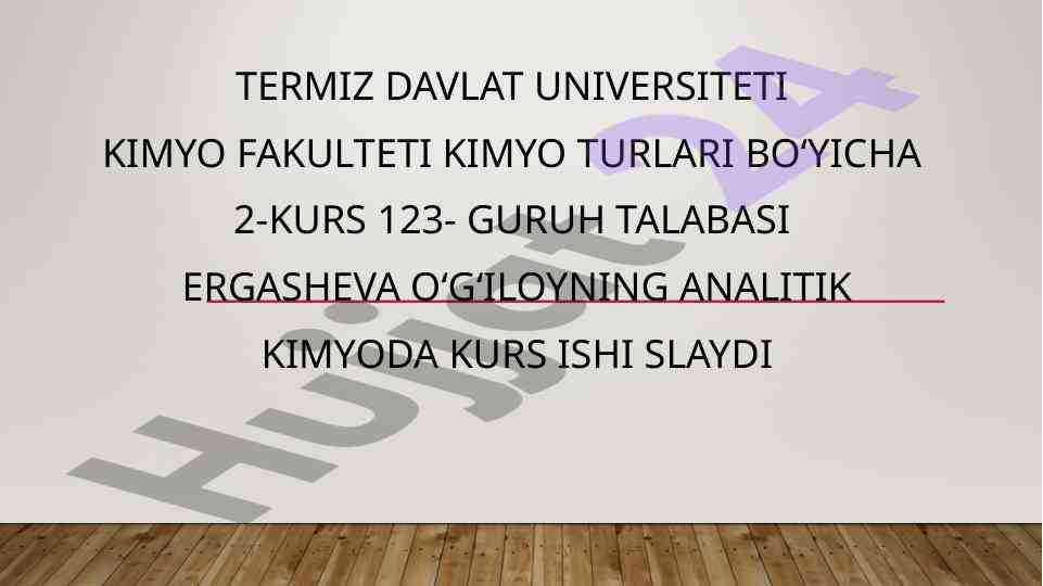 Fotometrik aniqlash tabiiy suvlarda temirning
