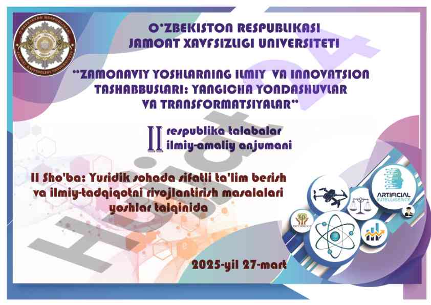 Zamonaviy yoshlarning ilmiy va innovatsion tashabbuslari