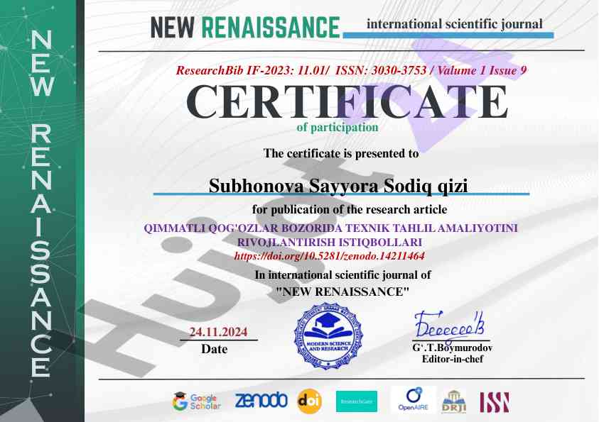 Gʻ.t.boymurodov research article publication insights