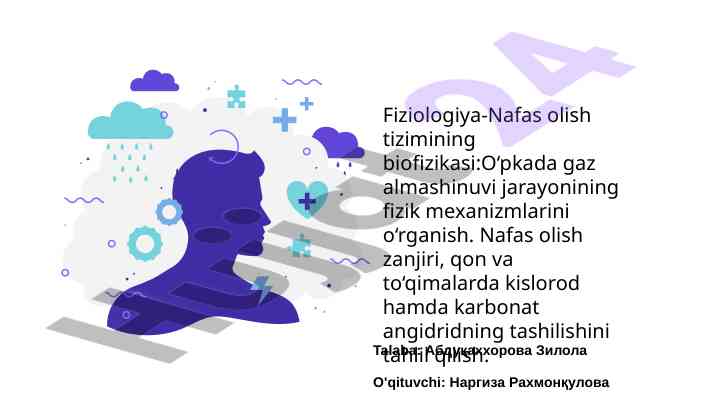 Fiziologiya nafas olish tizimi biofizikasi tahlili