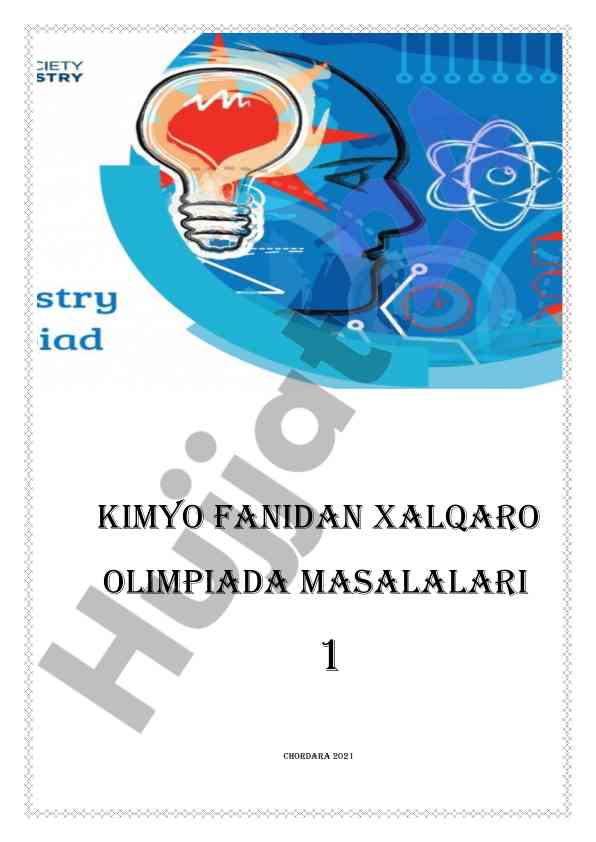Kimyo fanidan xalqaro olimpiada masalalari 2021