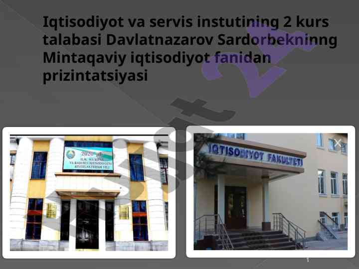 Fermerchilikni rivojlantirishning shart-sharoitlari
