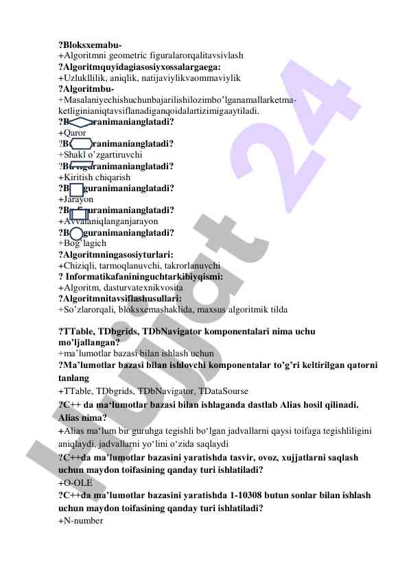 Algoritmlar va geometric figuralar asosida tahlil