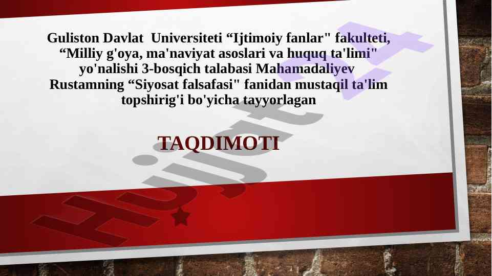 Siyosat falsafasi va erkinlik tushunchalari