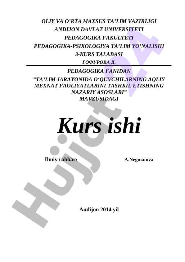 Ta'lim jarayonida o'quvchilarning aqliy faoliyatlari