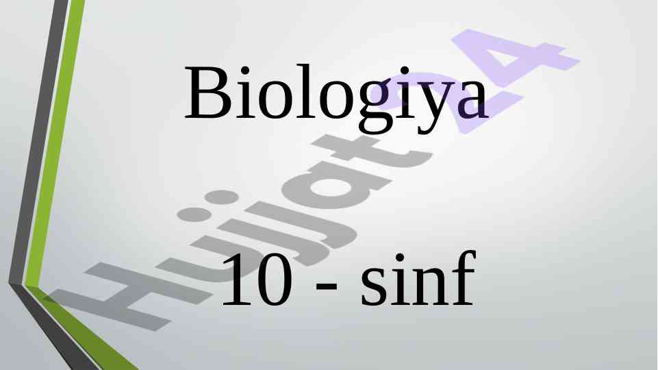 Turlarning paydo bo'lishi biologiyada o'rganilishi