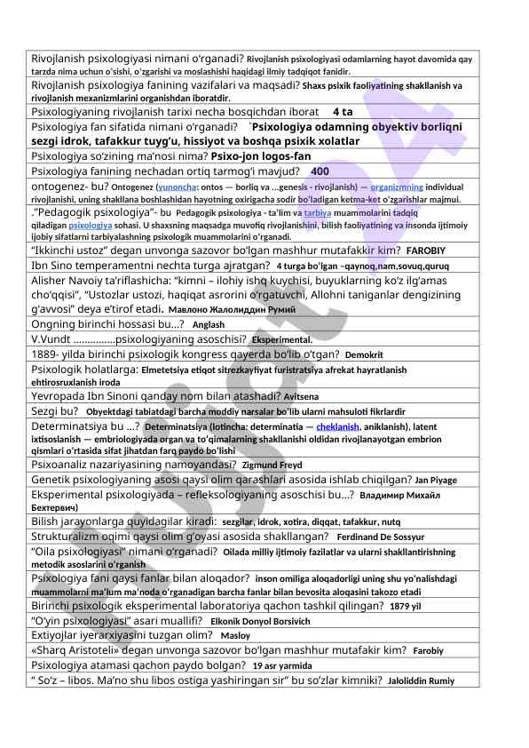 Rivojlanish psixologiyasi o‘rganish asoslari