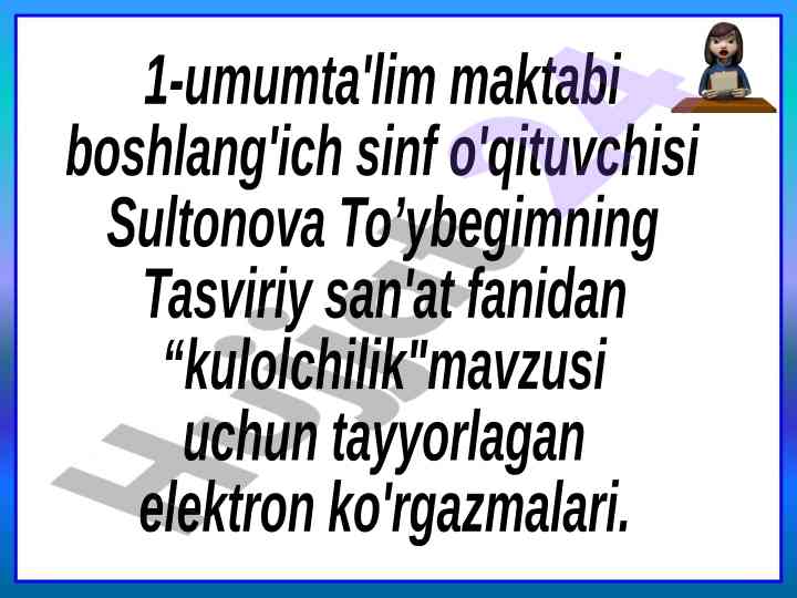 Tasviriy san'atda kulolchilik mavzusi bilan tanishing