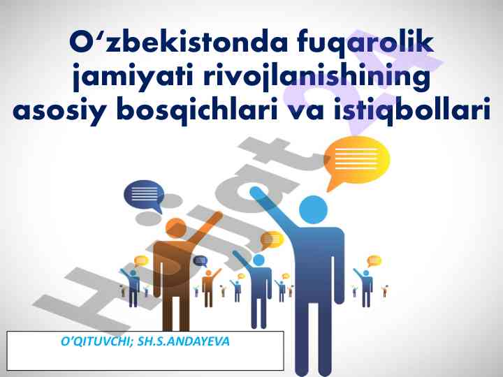 Fuqarolik jamiyati rivojlanishi asosiy bosqichlari