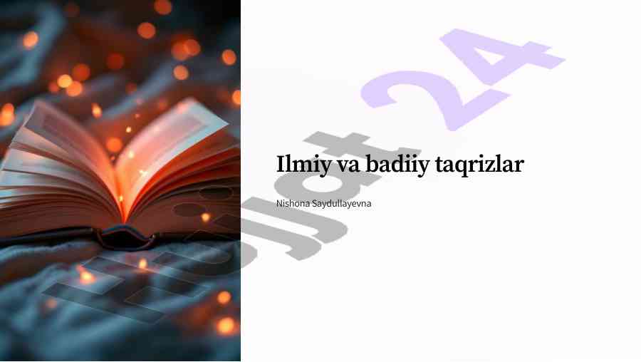 Taqrizlar tahlili va tuzilishi asoslari