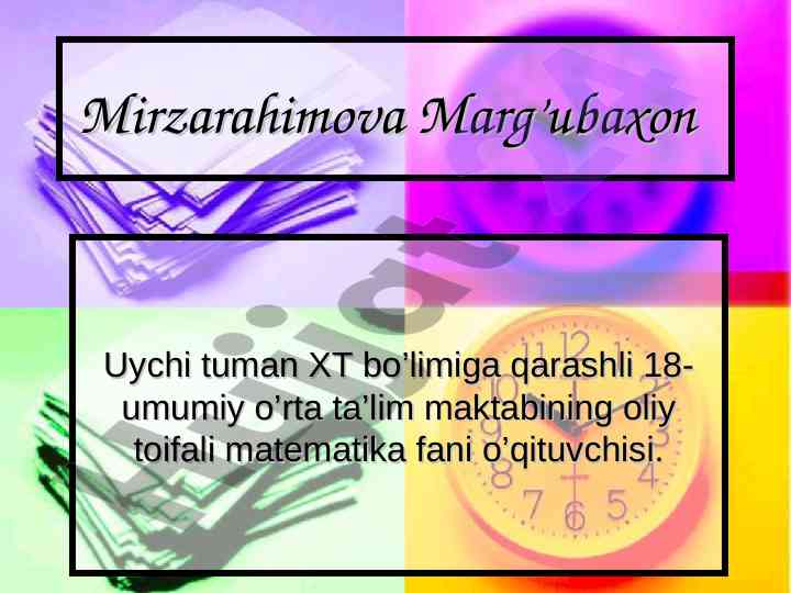 O'quvchilarga milliy istiqlol g'oyasi tarbiyalash