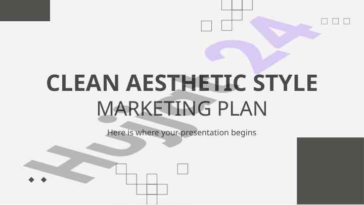 Clean aesthetic style marketing plan