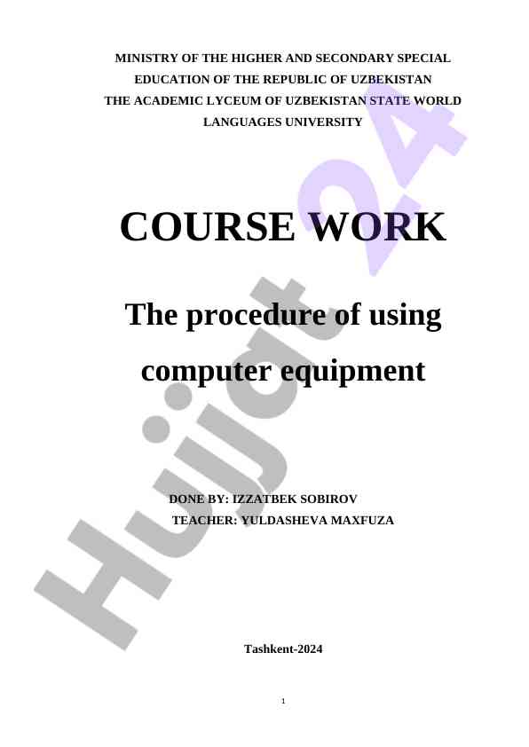 Using computer equipment for beginners