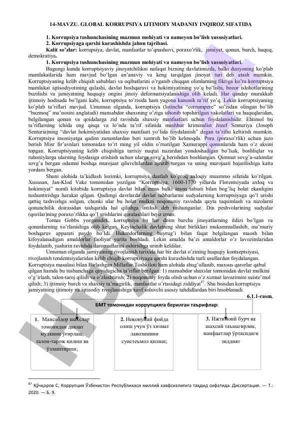 Global korrupsiya ijtimoiy madaniy inqiroz tahlili
