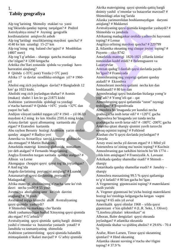Geografiya tabiatining alp tog'lari va odatlari