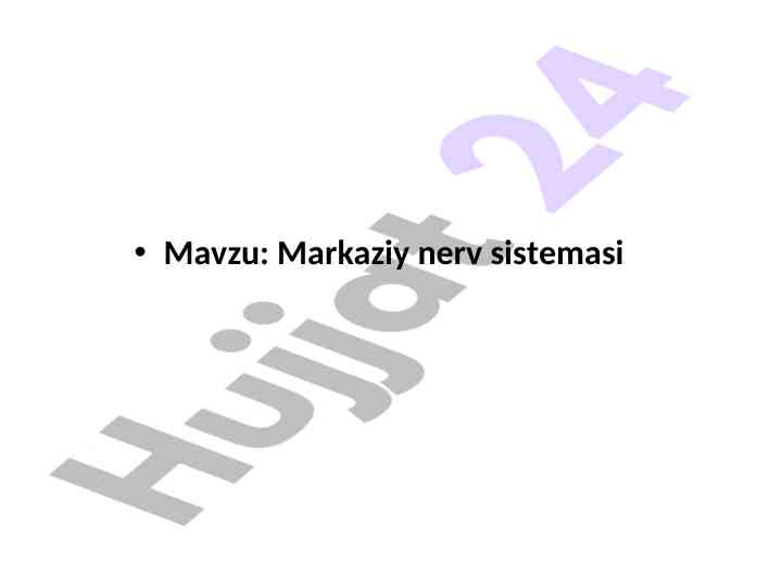 Markaziy nerv tizimining funktsiyalarini tekshirish usullari