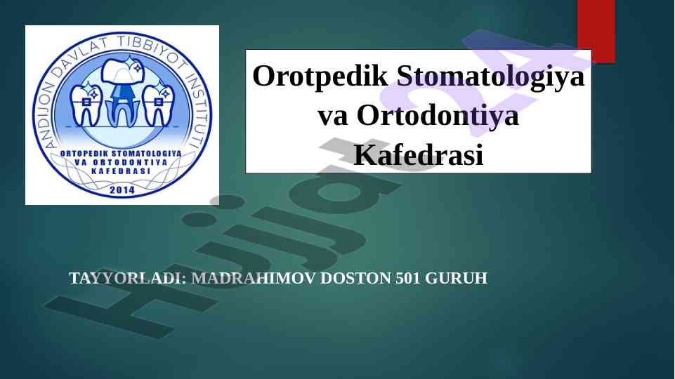 Osteoplastika haqida tushuncha va operatsiya jarayoni