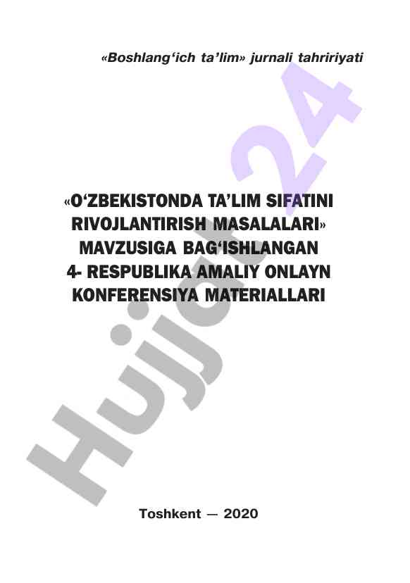 O‘zbekistonda ta’lim sifatini rivojlantirish masalalari