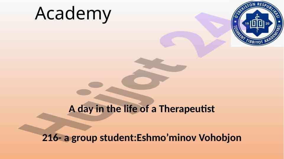 A day in the life of a therapeutist: insights and challenges