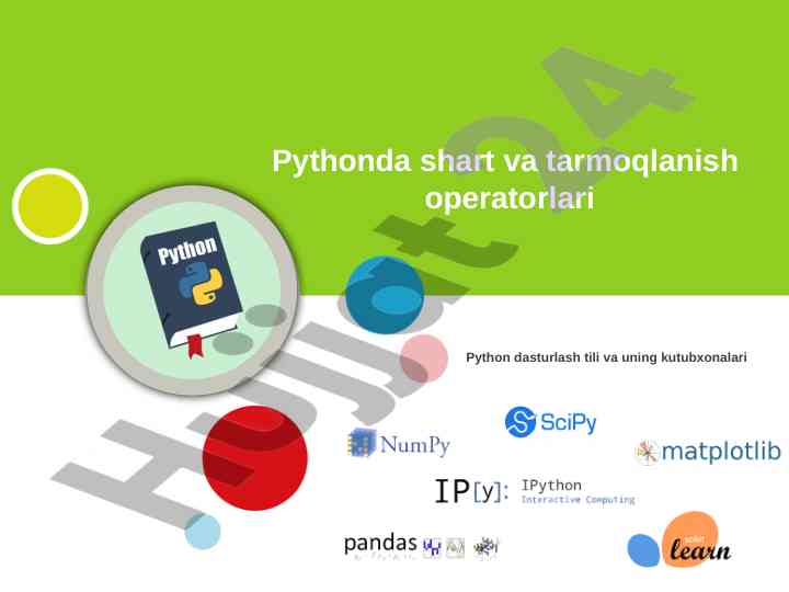 Python dasturlash tili: shart operatorlari bo‘yicha qo‘llanma