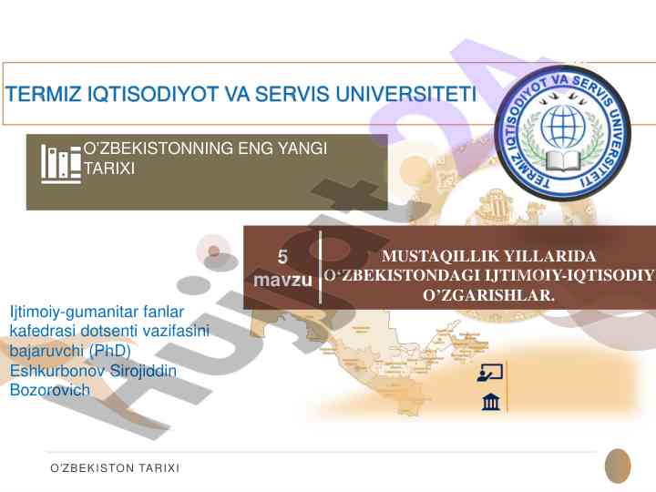 O‘zbekistondagi ijtimoiy-iqtisodiy o‘zgarishlar