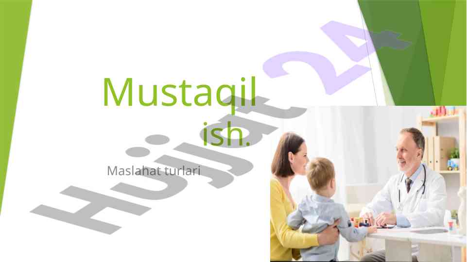 Maslahat turlari va ularning tasnifi