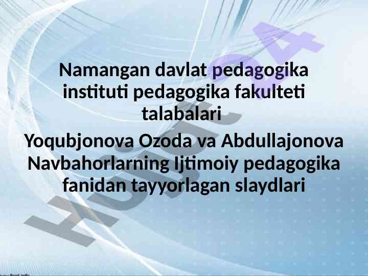 Xorijda ijtimoiy pedagogikaning rivojlanish tarixi