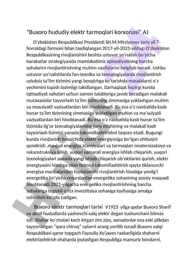 O'zbekiston rivojlanish strategiyasida ta'lim tizimi