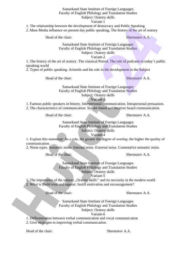 Oratory skills and its historical development