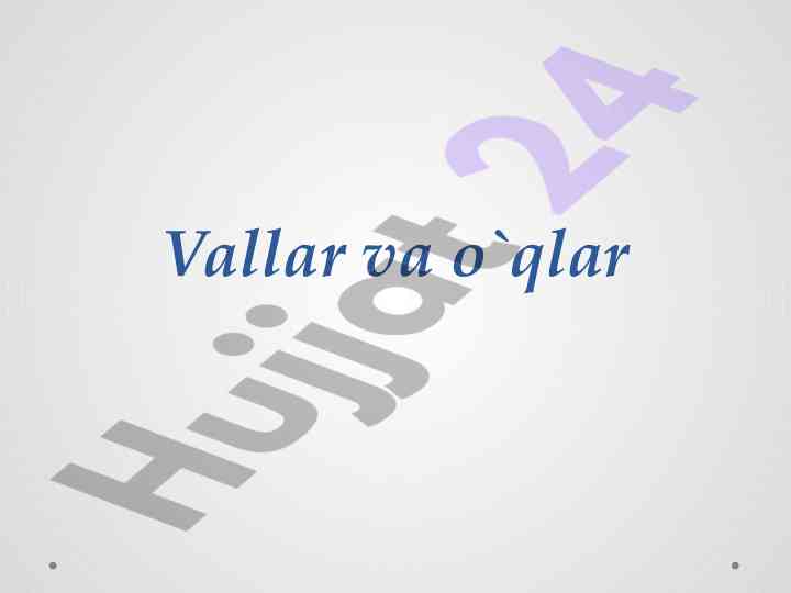 Vallar va o‘qlar mexanizmlarning detallari