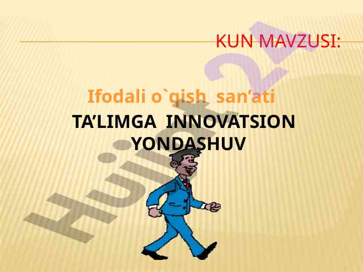 Ifodali o'qish san'ati ta'limga innovatsion yondashuv