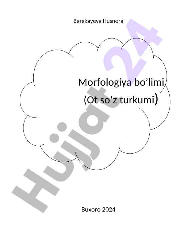 Morfologiya va grammatik tahlil asoslari