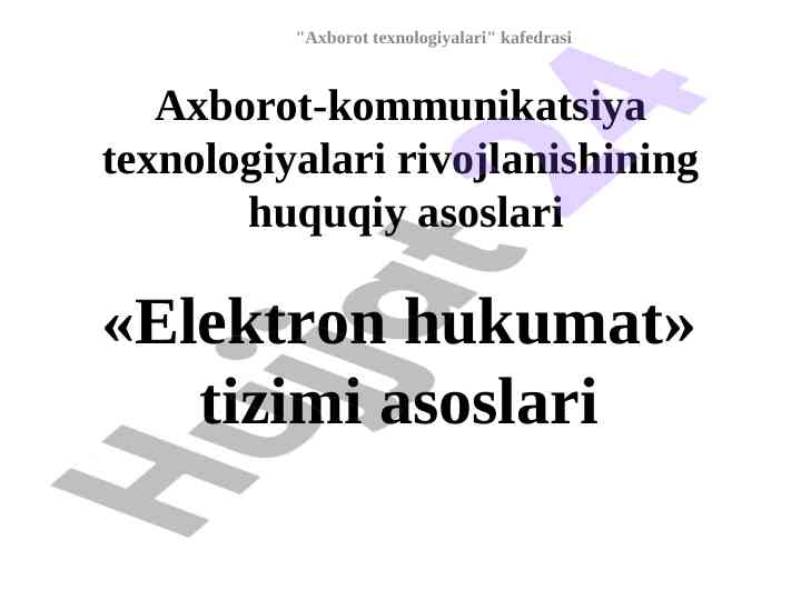 Axborot-kommunikatsiya texnologiyalari rivojlanishi