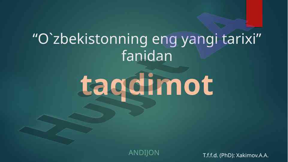 O‘zbekiston mustaqillik tashkil topishi tarixi