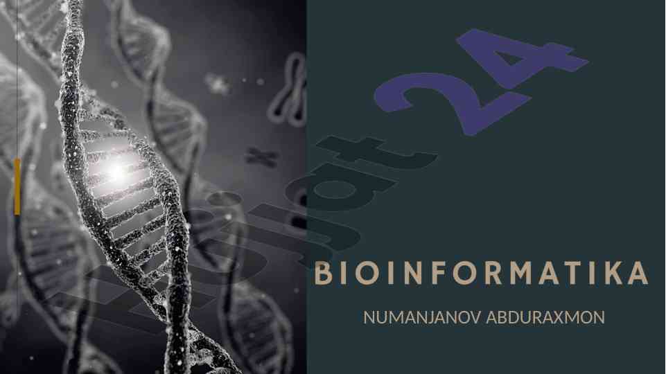 Bioinformatika fanining kredit-modul tizimi