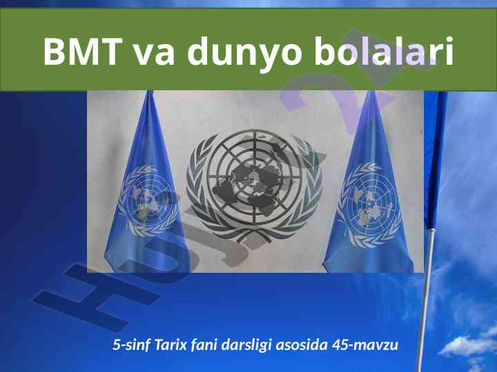 Bmt va dunyo bolalari huquqi himoyachisi