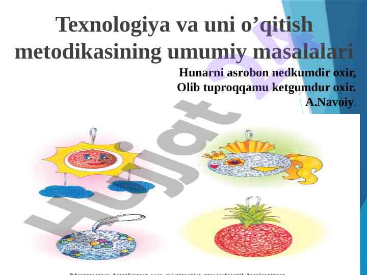 Boshlang'ich sinflarda texnologiya o'qitish metodikasi