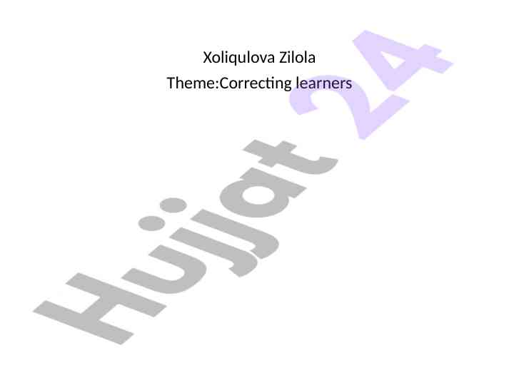 Correcting learners in language education