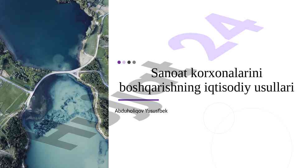 Sanoat korxonalarini boshqarishning iqtisodiy usullari