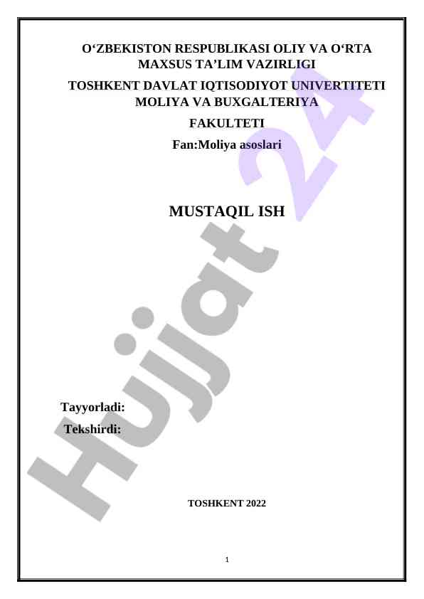 Kapitalni budjetlashtirish metodlari va ahamiyati