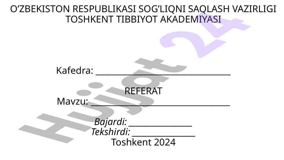 Sog‘liqni saqlash sohasidagi mezonlar va amaliyotlar