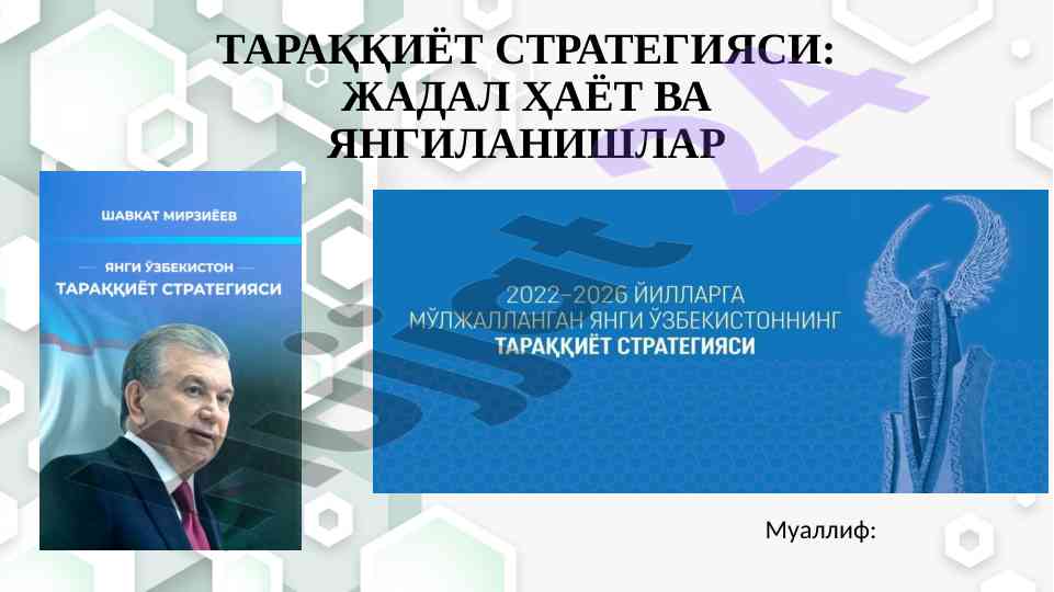Taraqqiyot strategiyasi: ijtimoiy faollik yana yangilanish