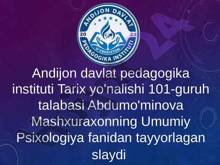 Yosh psixologiya va pedagogikada tadqiqot usullari