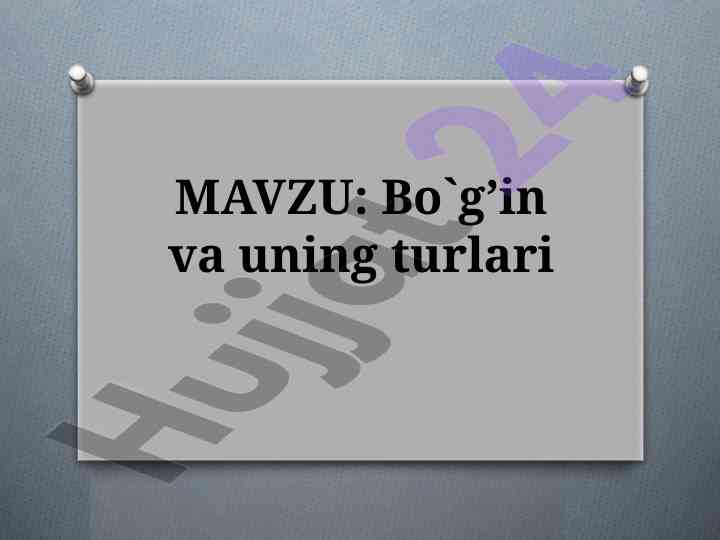 Ochiq bo'g'inlar va ularning turlari