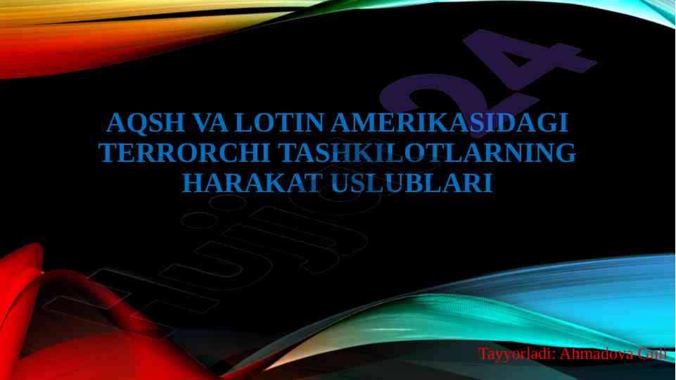 Aqsh va lotin amerikasidagi terrorchi tashkilotlari