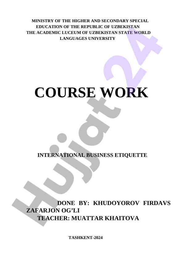 International business etiquette understanding and practices