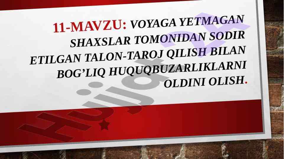Voyaga yetmagan shaxslar jinoiy javobgarligi qoidalari